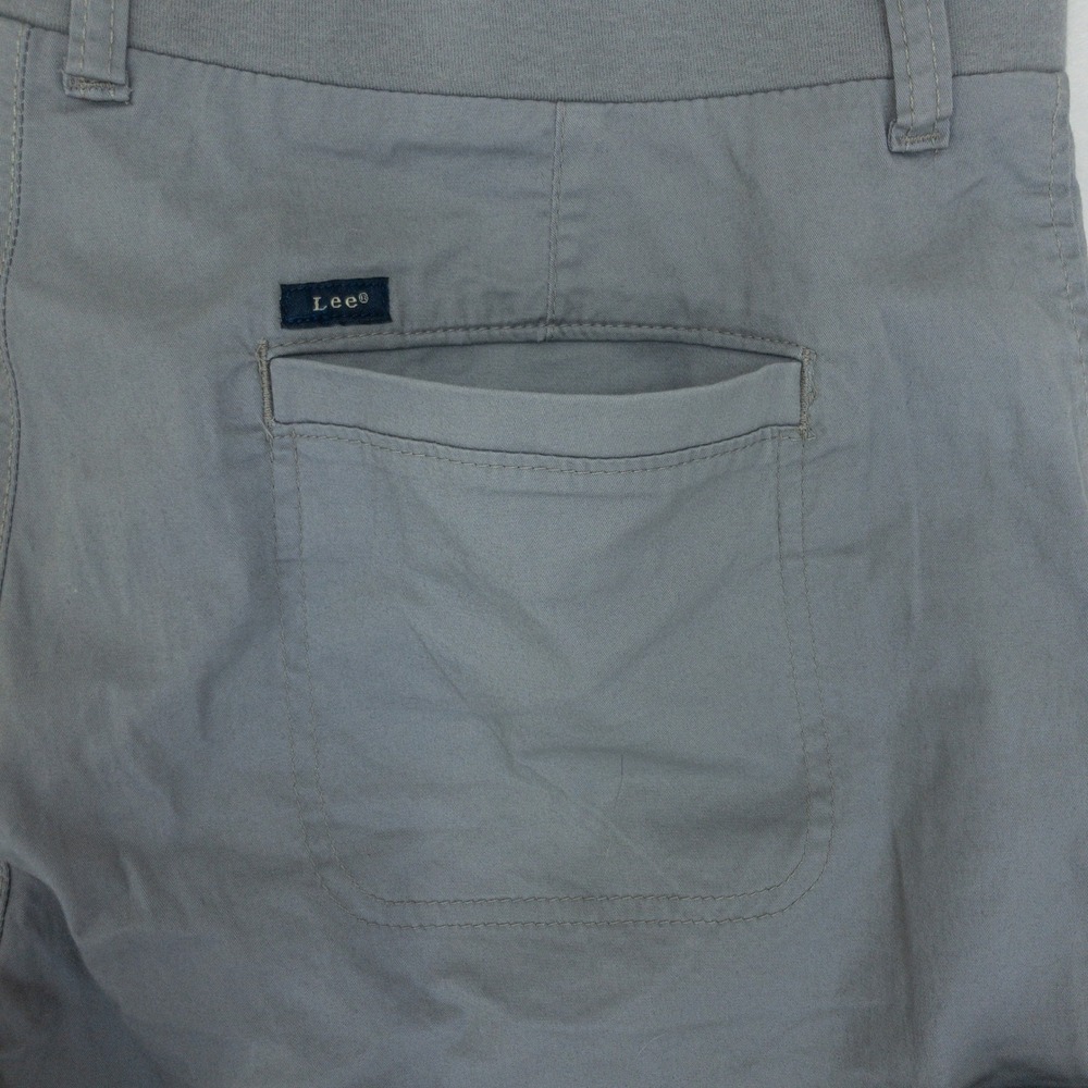 Lee Bermuda Shorts Womens 14 Grey Flex-To-Go Relaxed Fit 9" Cargo Stretch New - Picture 9 of 14